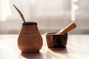 Yerba mate in matero.