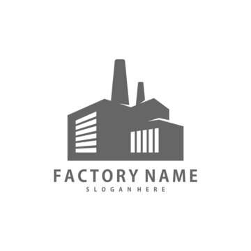 Factory logo design vector, Creative Factory logo design Template Illustration