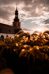 church sunset