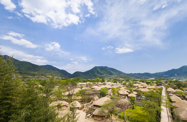 Nagan-eupseong seen from the top of the mountain