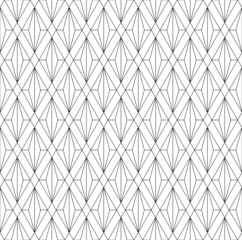 Seamless traditional Japanese ornament Kumiko.Black color lines.