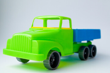 baby truck on a white background, children's toys