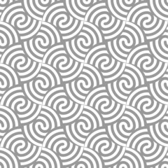 Vector seamless texture. Modern geometric background. Repeating geometric pattern with curly tiles.