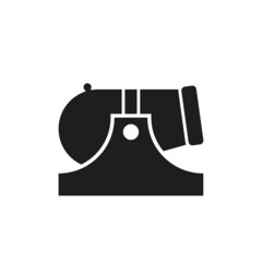 old cannon icon. weapon and artillery symbol. isolated vector image for military concepts