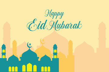 Cultural eid mubarak card design background