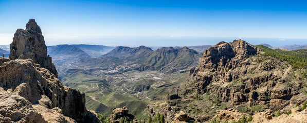 Pico de los Pozos de las Nieves viewpoint in Grand Canary island, Spain.