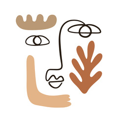 Continuous line Minimal Abstract Art