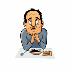 A person thanks the Lord before eating