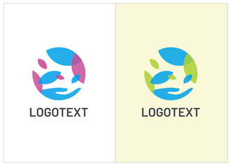 Natural Therapy Hand Care logo design [vector]