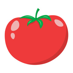 Tomato vector clipart. Color illustration on gardening, vegetables, vegetarian food.