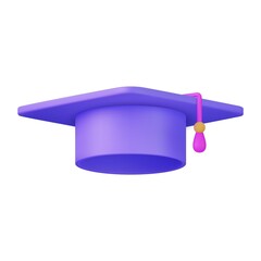 3d Graduation cap icon.