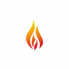 Fire flame logo design icon vector. 