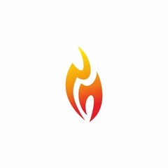 Fire flame logo design icon vector. 