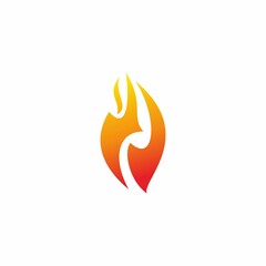 Fire flame logo design icon vector. 