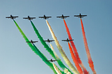 esibizione frecce tricolori durante il 60esimo anniversario delle frecce tricolori