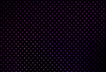 Dark purple vector template with poker symbols.