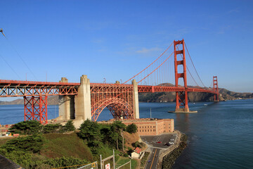Golden Gate bridge in San Francisco in California, USA