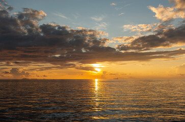 sunset over the sea