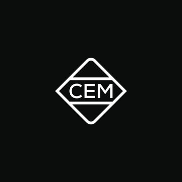 CEM letter design for logo and icon.CEM monogram logo.vector illustration with black background.