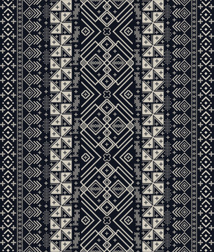 textile traditional pattern, ethnic traditional songket design, black and white color.