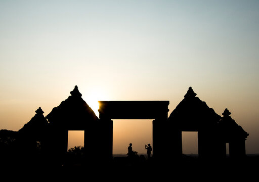 Candi Rotu Boko at sunset