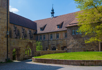 Fototapeta na wymiar Maulbronn Monastery is a former Cistercian abbey and one of the best-preserved in Europe. Baden Wuerttemberg, Germany,