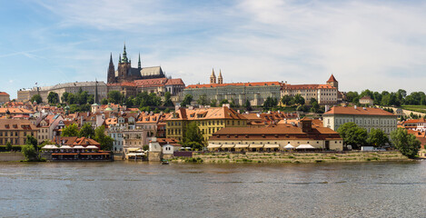 Fototapeta premium Panoramic view of Prague