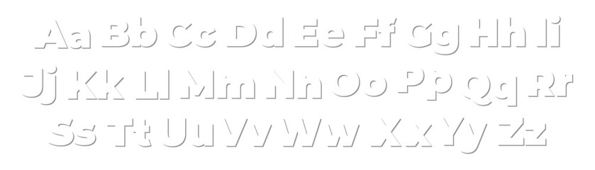 Latin alphabet letters. Alphabet shadow .Alphabetical order . Vector icon on white background.Upper Case Alphabet Letters.