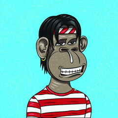 hand drawn bored ape style new collection