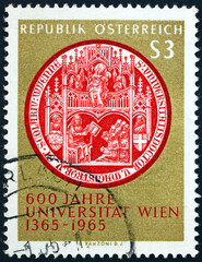 Postage stamp Austria 1965 oldest seal of Vienna University