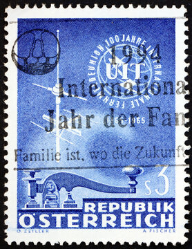 Postage stamp Austria 1965 Telegraph Key