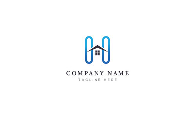 House home logo design letter 