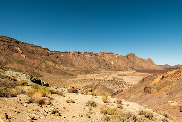 Fototapeta na wymiar Landscape of Teide National Park on Tenerife, Canarias islands, Spain.