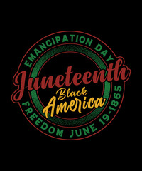 Emancipation day Juneteenth black America freedom June 19-1865