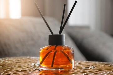Perfume for home in a glass bottle