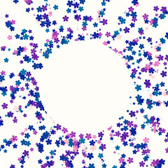 Some flowers and a circle in the middle 