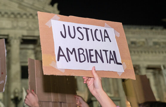 Earth Day Demonstration In Buenos Aires, Argentina; Environmental Justice.