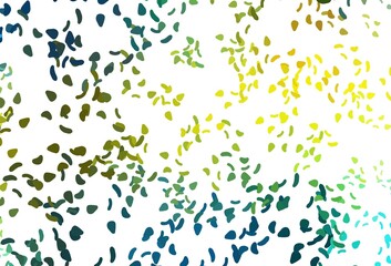 Light Blue, Yellow vector backdrop with abstract shapes.