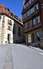 Fototapeta na wymiar Gasse in der Altstadt von Tübingen