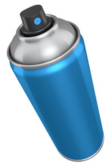 Can of spray paint isolated on white background. Spray bottle and dispenser