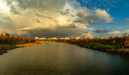 Typical architecture of residential areas of one of the cities of Eastern Europe. Krivoy Rog - Ukraine