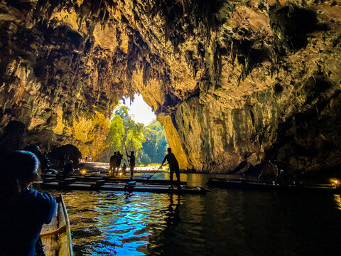 Tham Lod Cave near Pai, in Mae Hong Son, Thailand