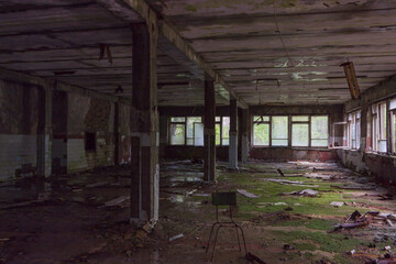 City ghost Pripyat. Chernobyl Exclusion Zone. The accident at the Chernobyl nuclear power plant. The consequences of the accident. Dangerous territory. Infection with radiation.