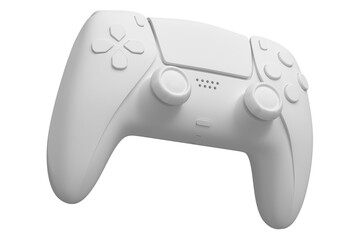 Video game joystick on white monochrome background. Concept of winner awards