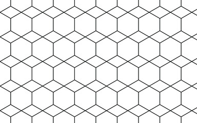 Fototapeta premium Abstract geometric pattern with lines, rhombuses A seamless vector background. black and white texture. Polygon Pattern