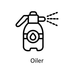 Oiler vector outline icon for web isolated on white background EPS 10 file