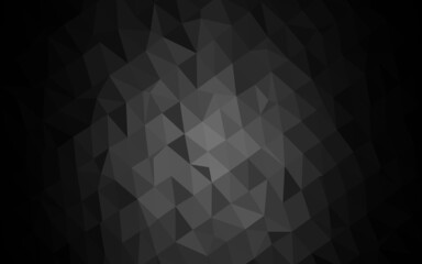 Dark Silver, Gray vector polygon abstract backdrop.