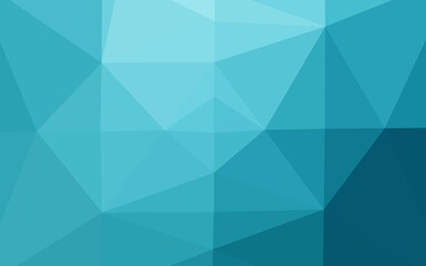 Fototapeta premium Light BLUE vector polygon abstract background.