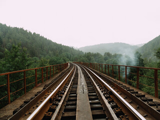 Fototapeta premium railroad in the mountains
