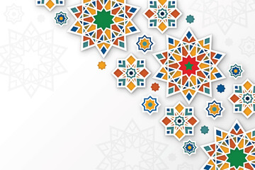 Different mosaic shapes with free text space on the left